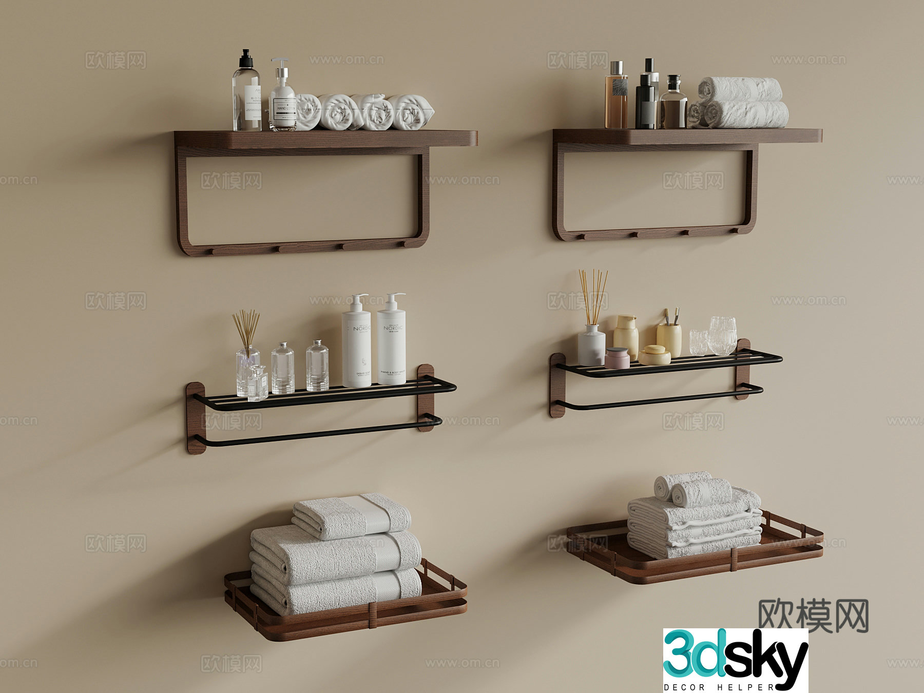 Towel rack Modern towel rack Towel rack Towel products 3D model