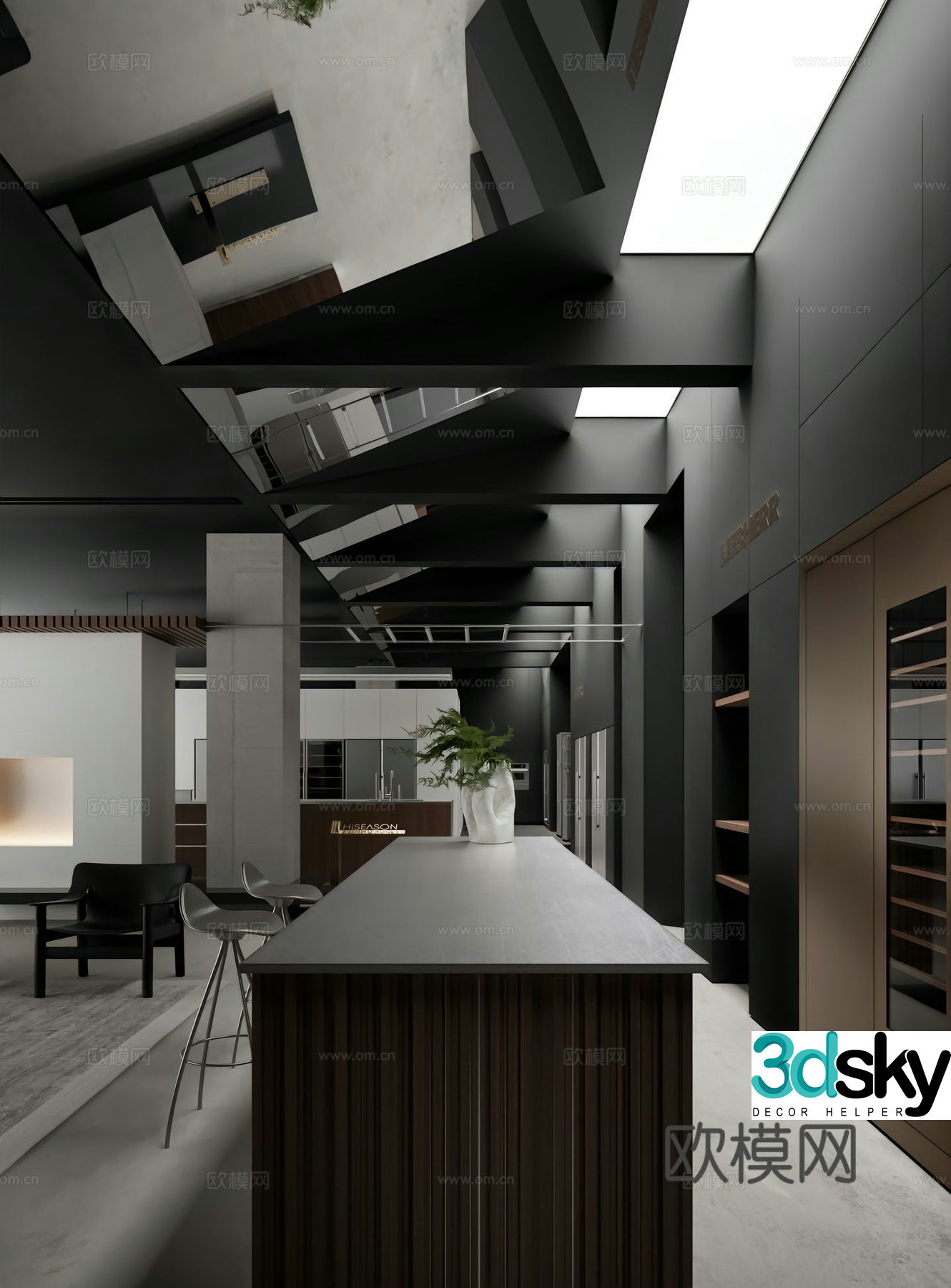 Modern furniture store 3d model