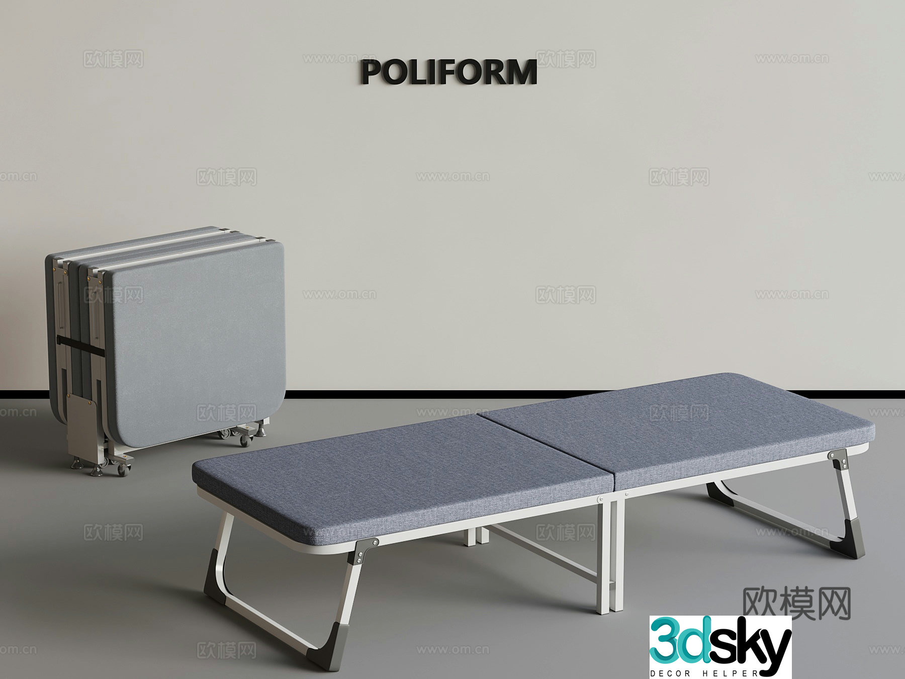 Other beds Modern folding bed 3d model