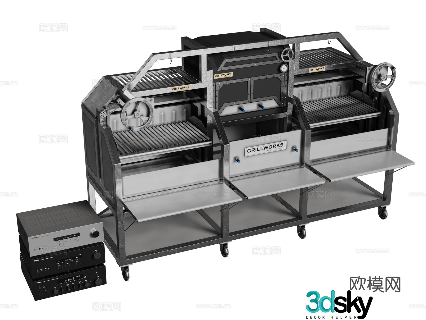 Modern industrial equipment machine 3d model