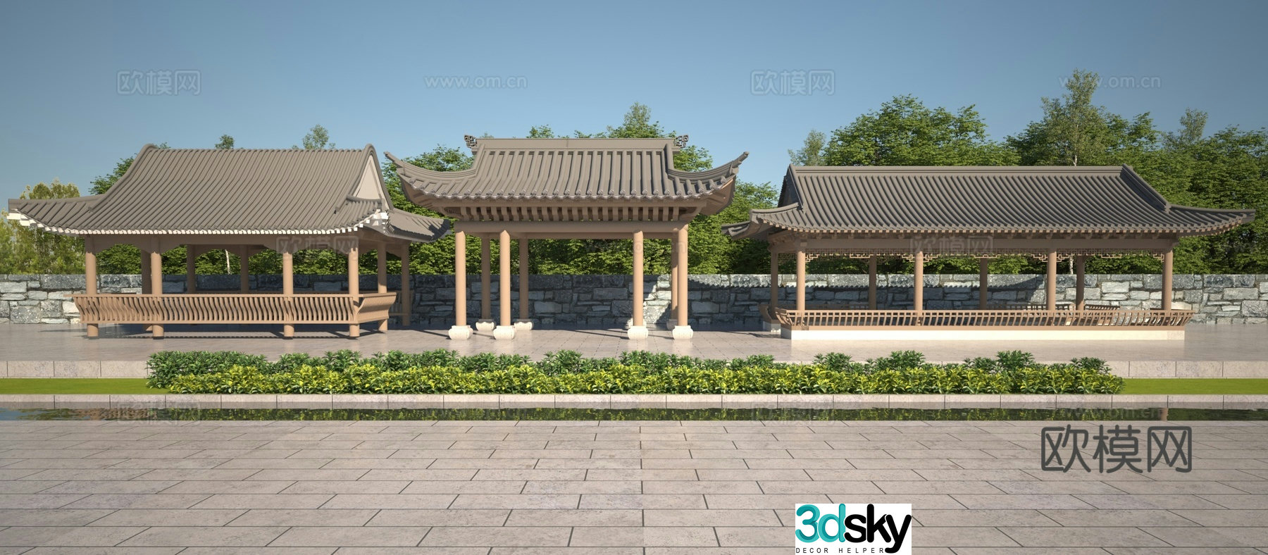 Chinese pavilion 3D model