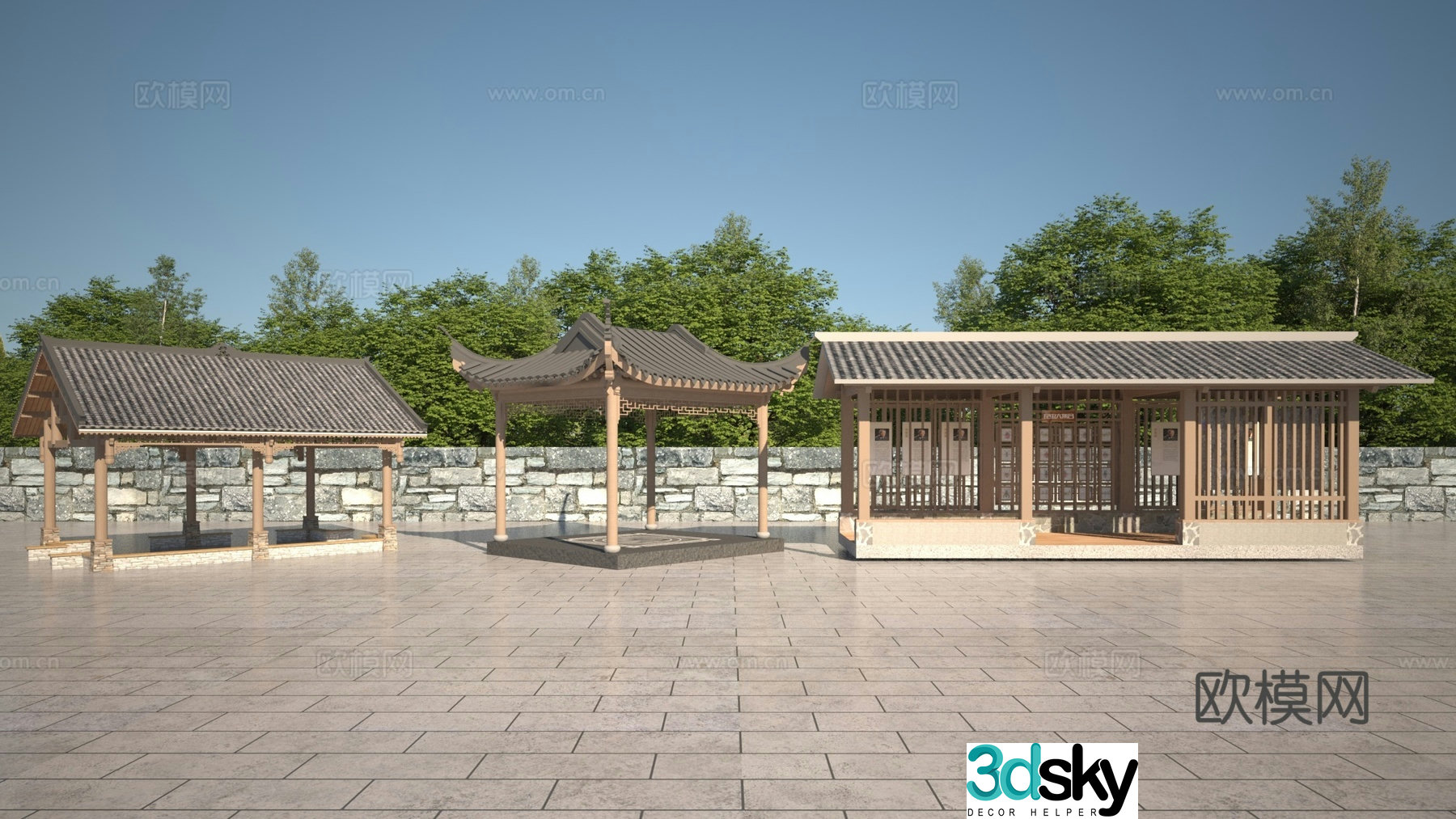Chinese pavilion 3D model