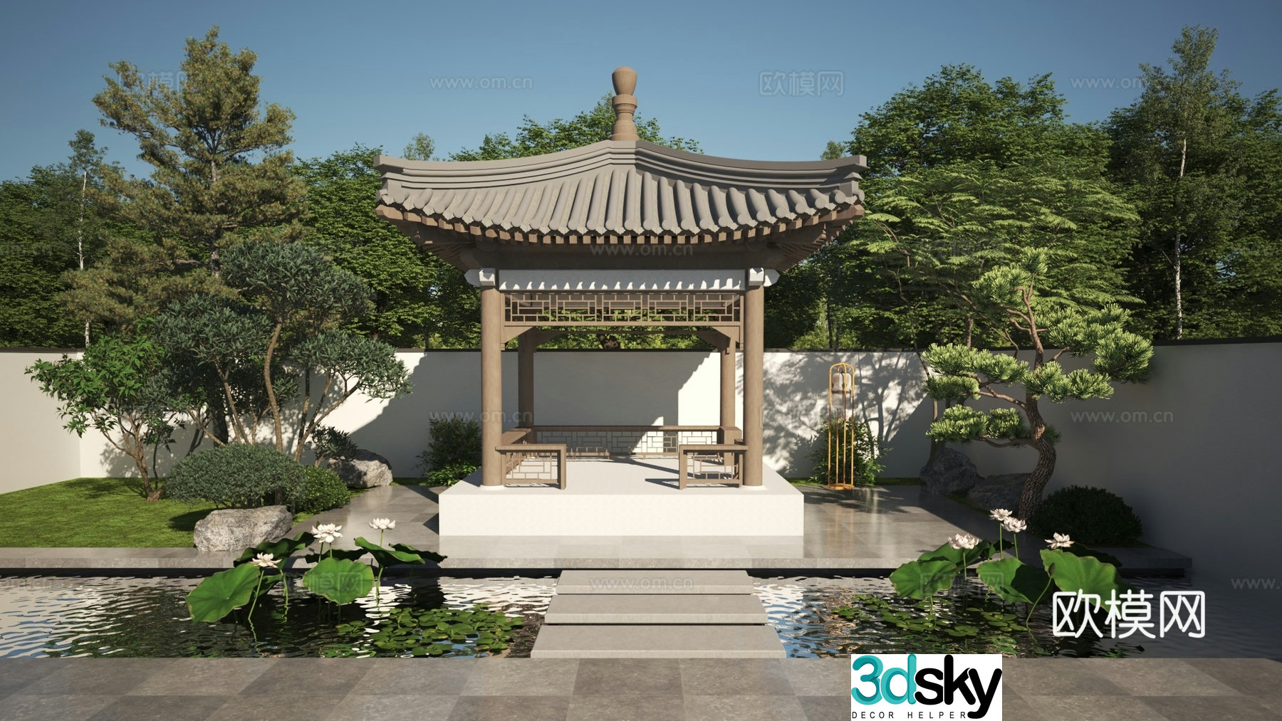 Chinese pavilion 3D model