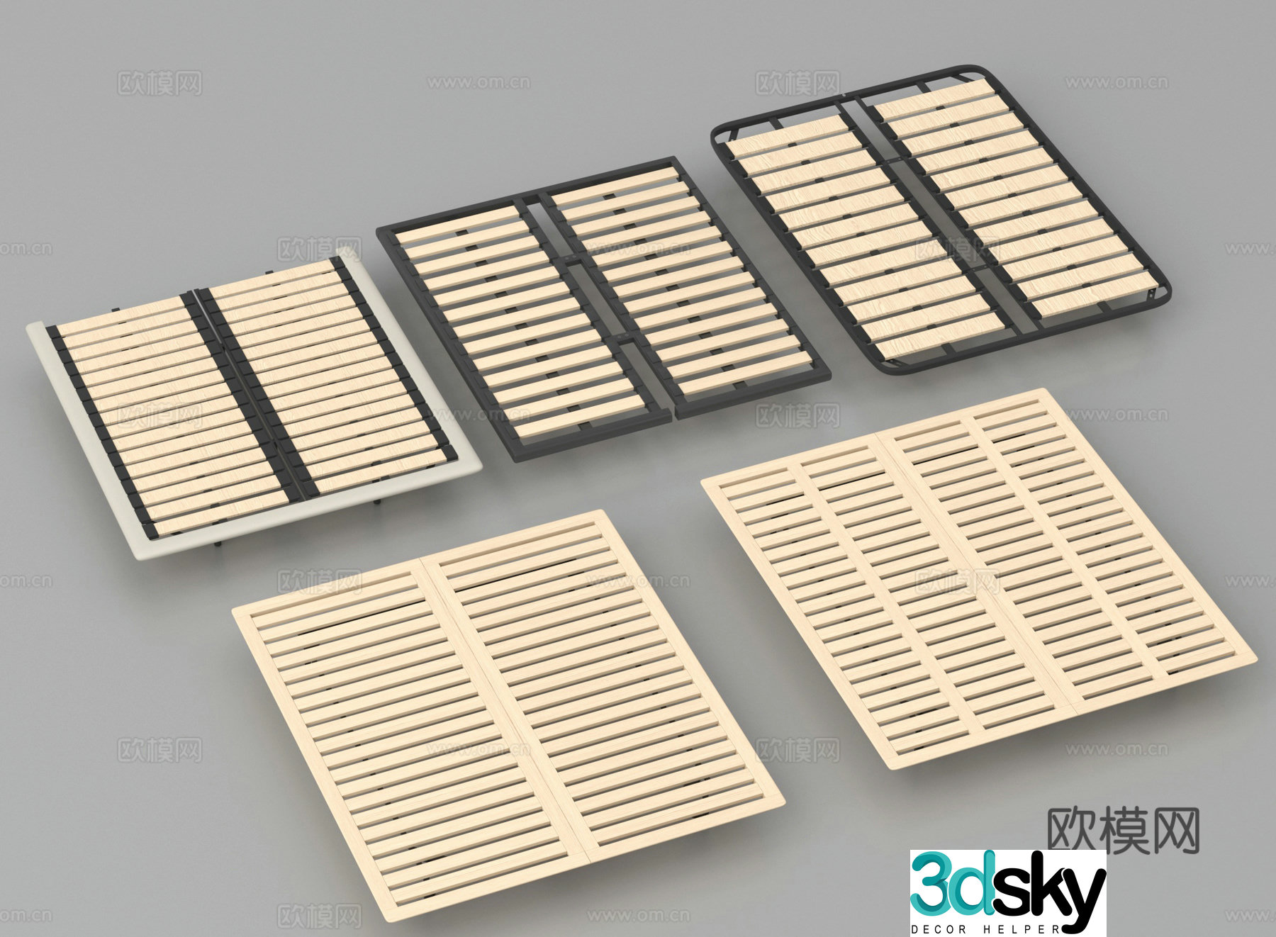 Double bed board 3D model