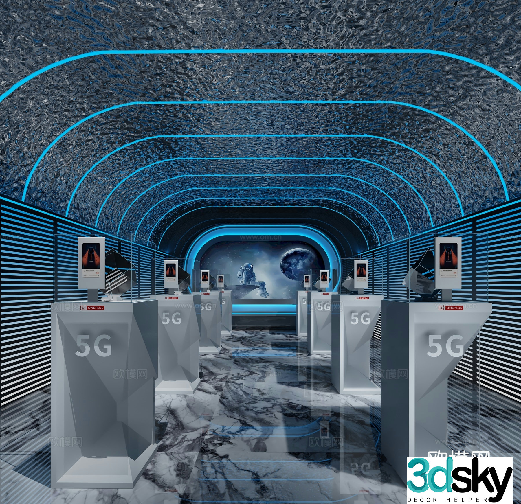 Modern Communication Exhibition 3D Model