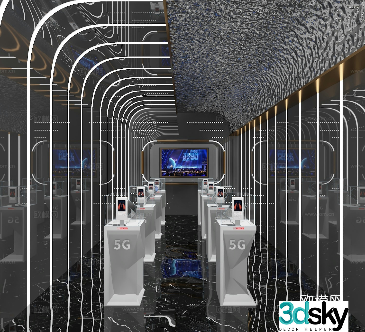 Modern Communication Exhibition 3D Model