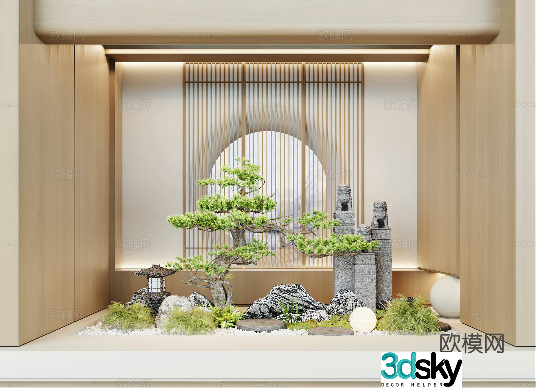 New Chinese interior 3D model