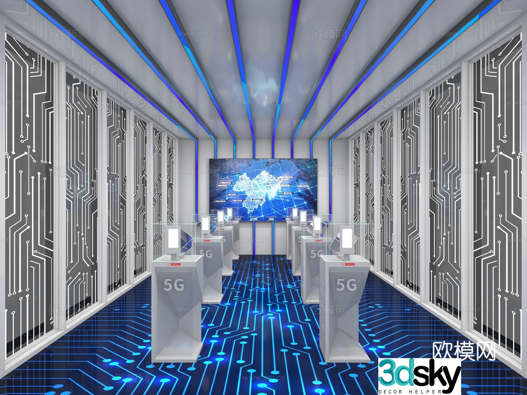 Modern Communication Exhibition 3D Model