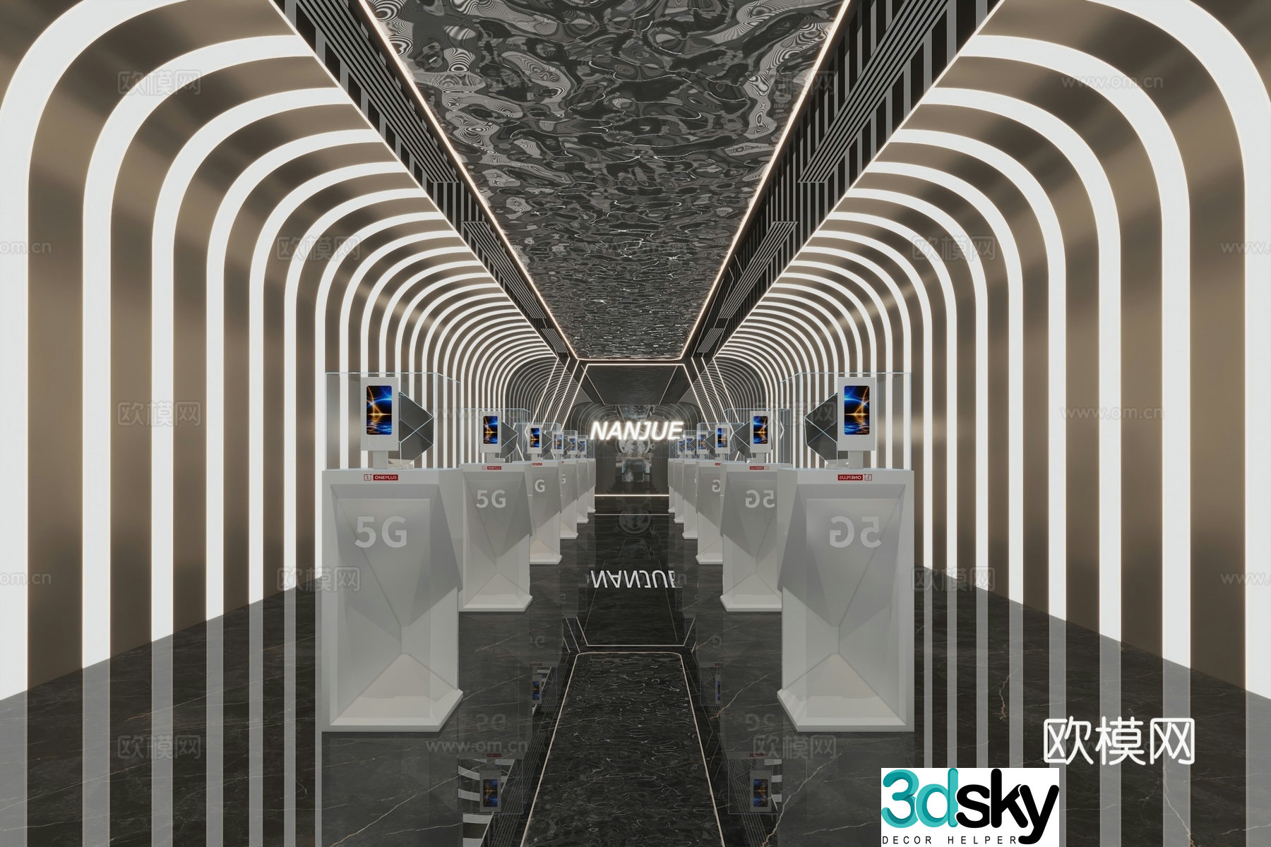 Modern Communication Exhibition 3D Model