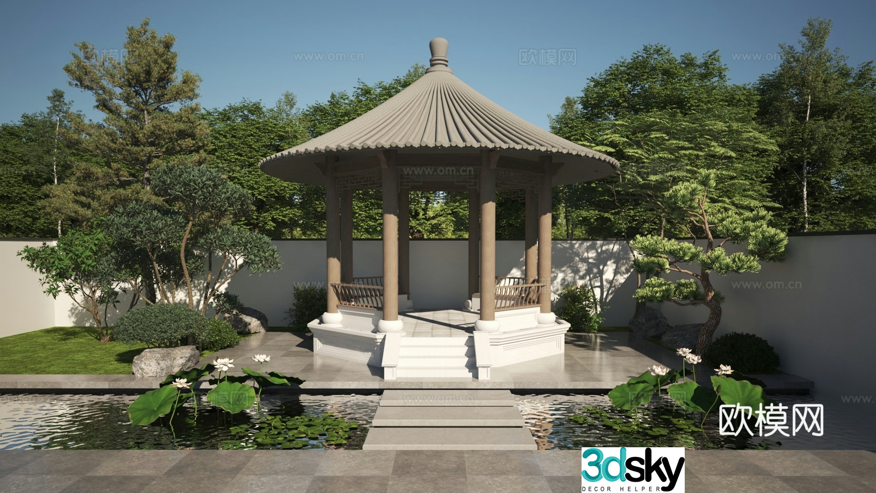 Chinese pavilion 3D model