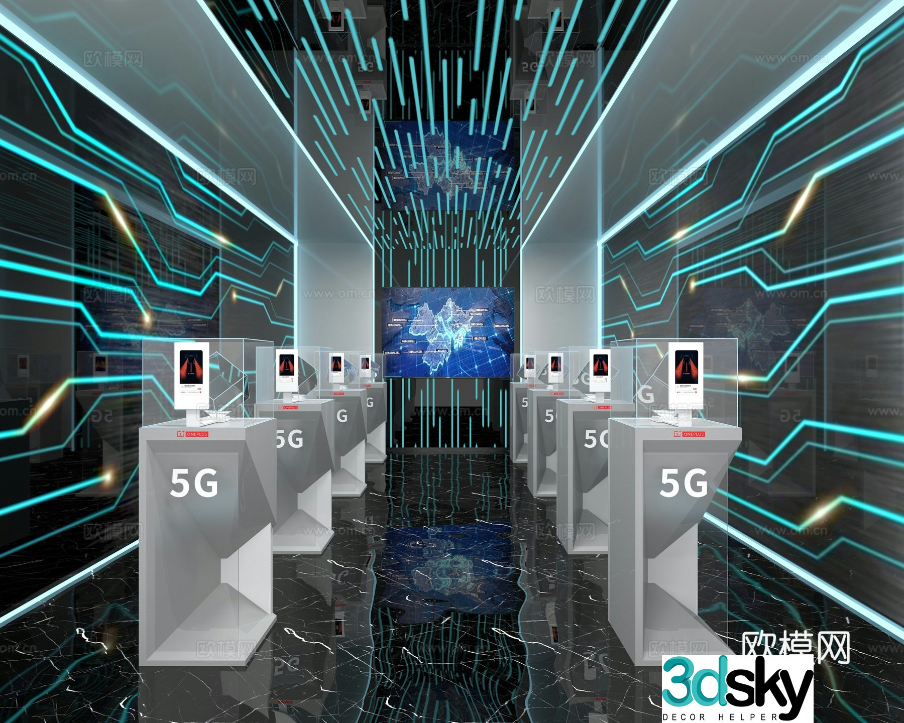 Modern Communication Exhibition 3D Model