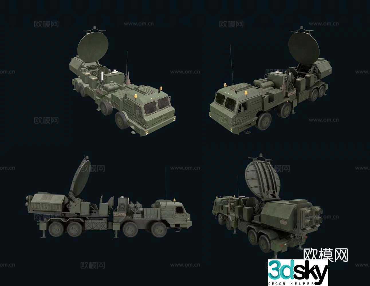 Krasukha 2 electronic warfare system 3d model