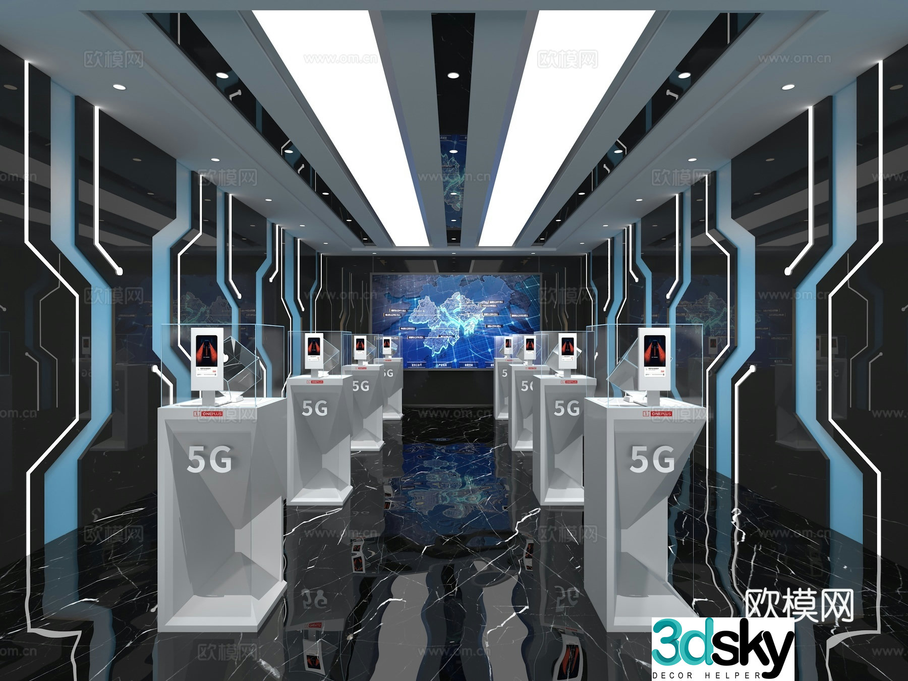 Modern Communication Exhibition 3D Model
