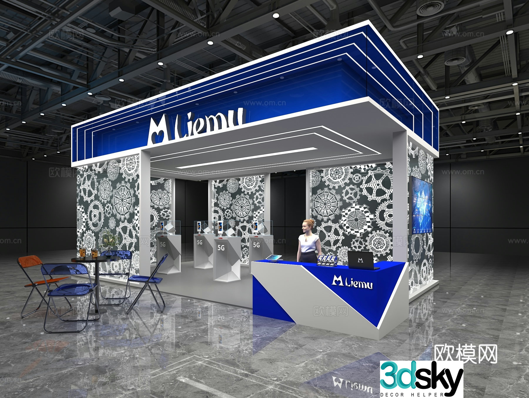 Modern exhibition 3d model