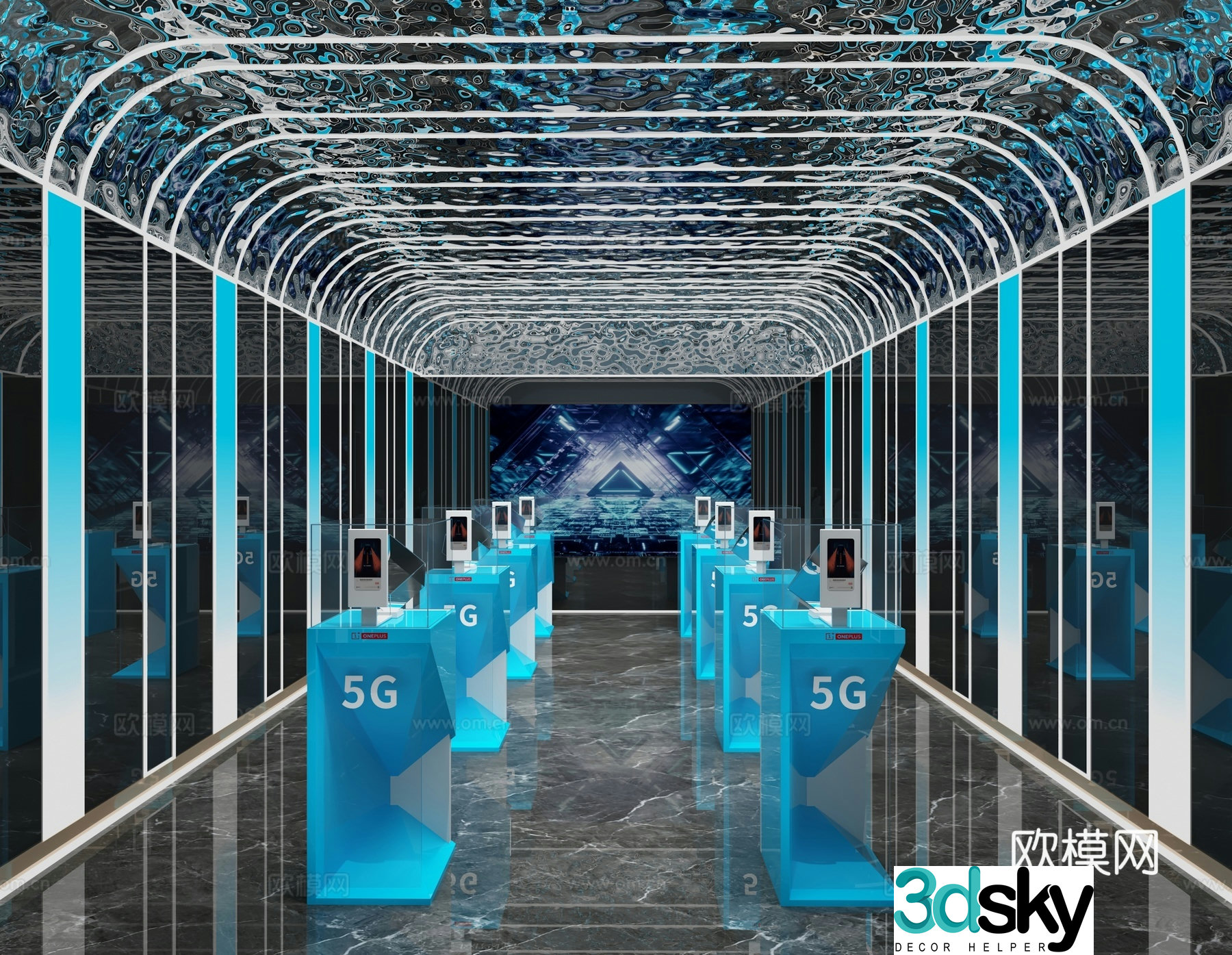 Modern Communication Exhibition 3D Model