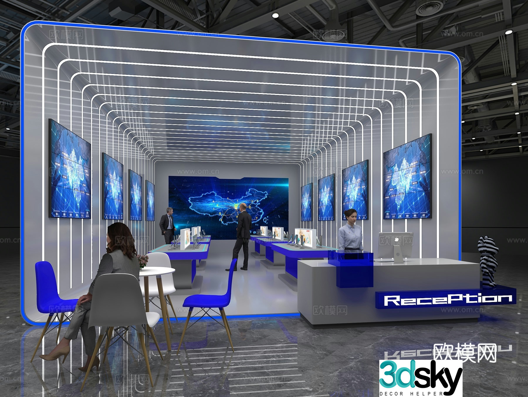 Modern exhibition 3d model