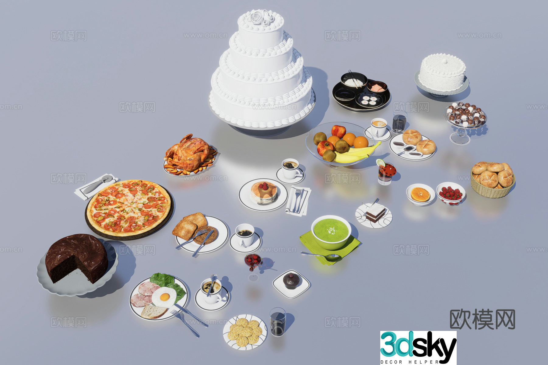 Western food 3D model