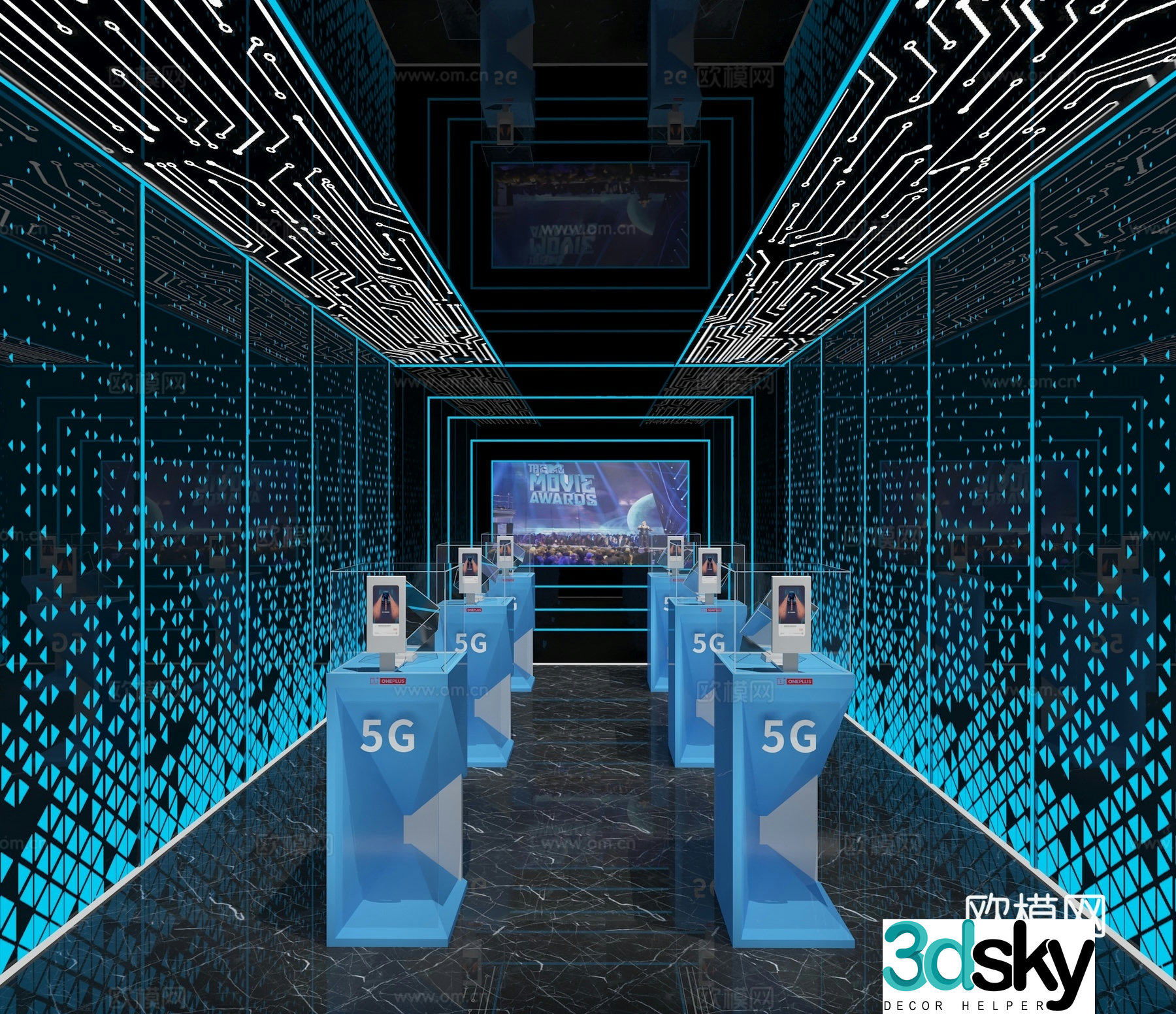 Modern Communication Exhibition 3D Model
