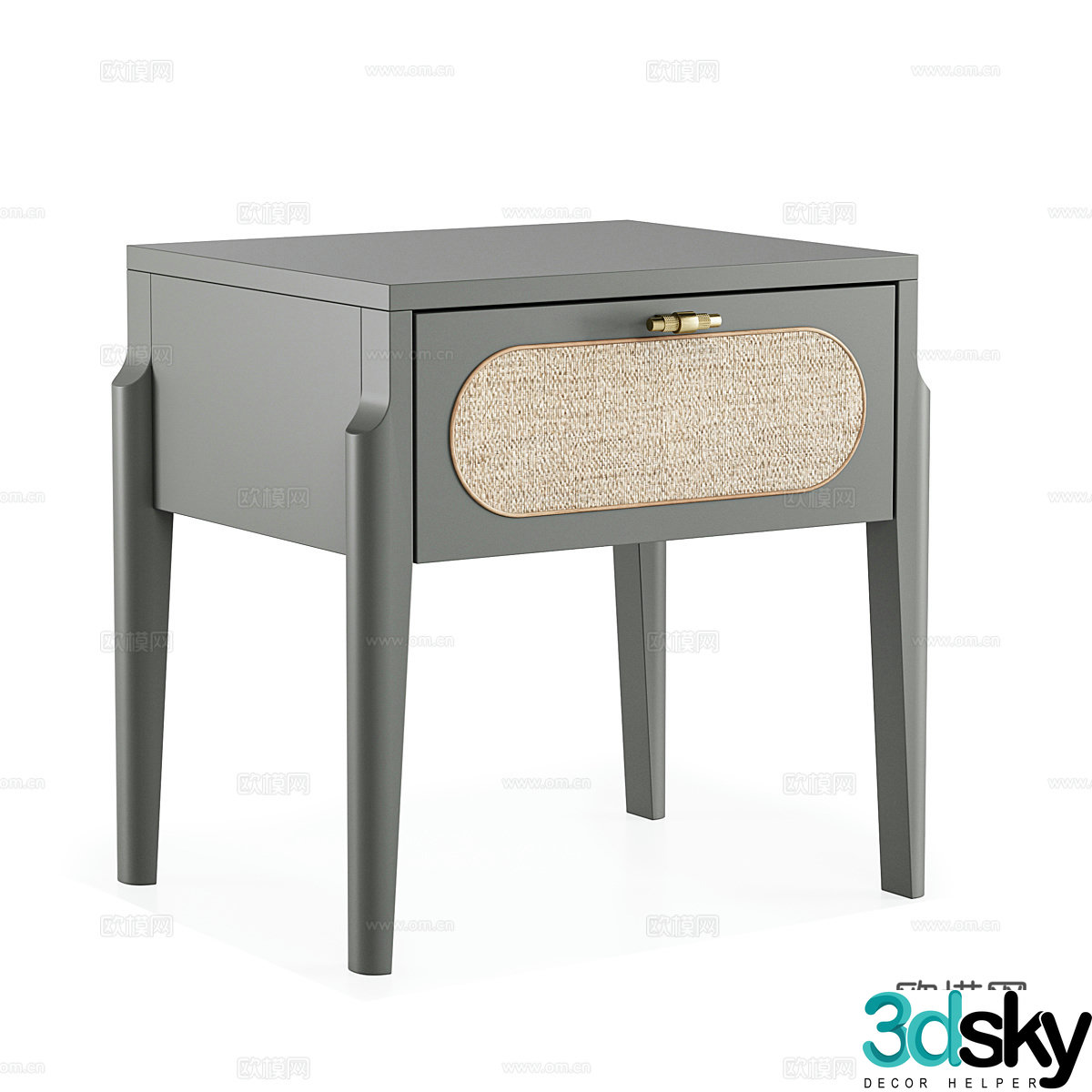 Nordic simple bedside table bedside table simple bedside table 3D model
