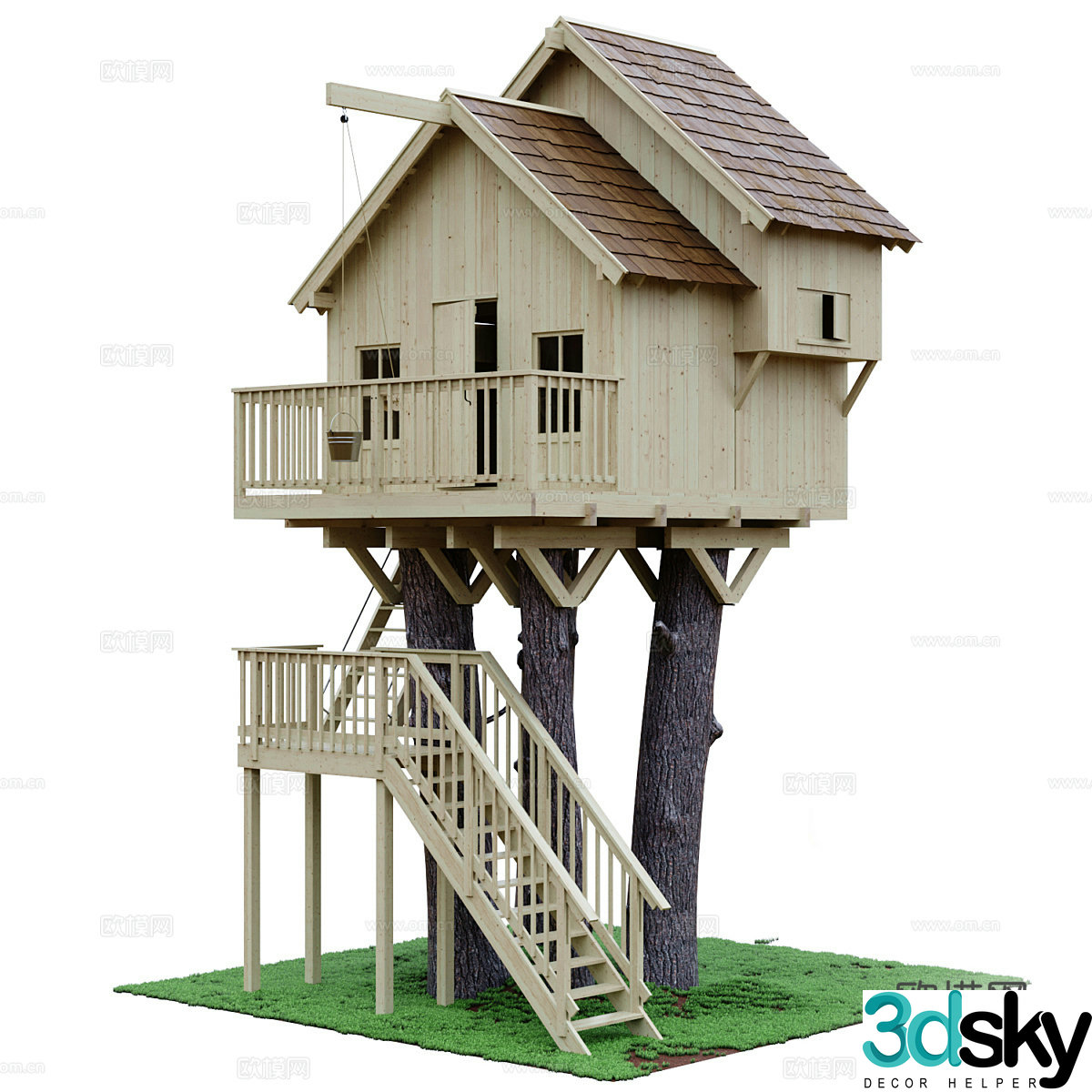 American Tree House 3D Model