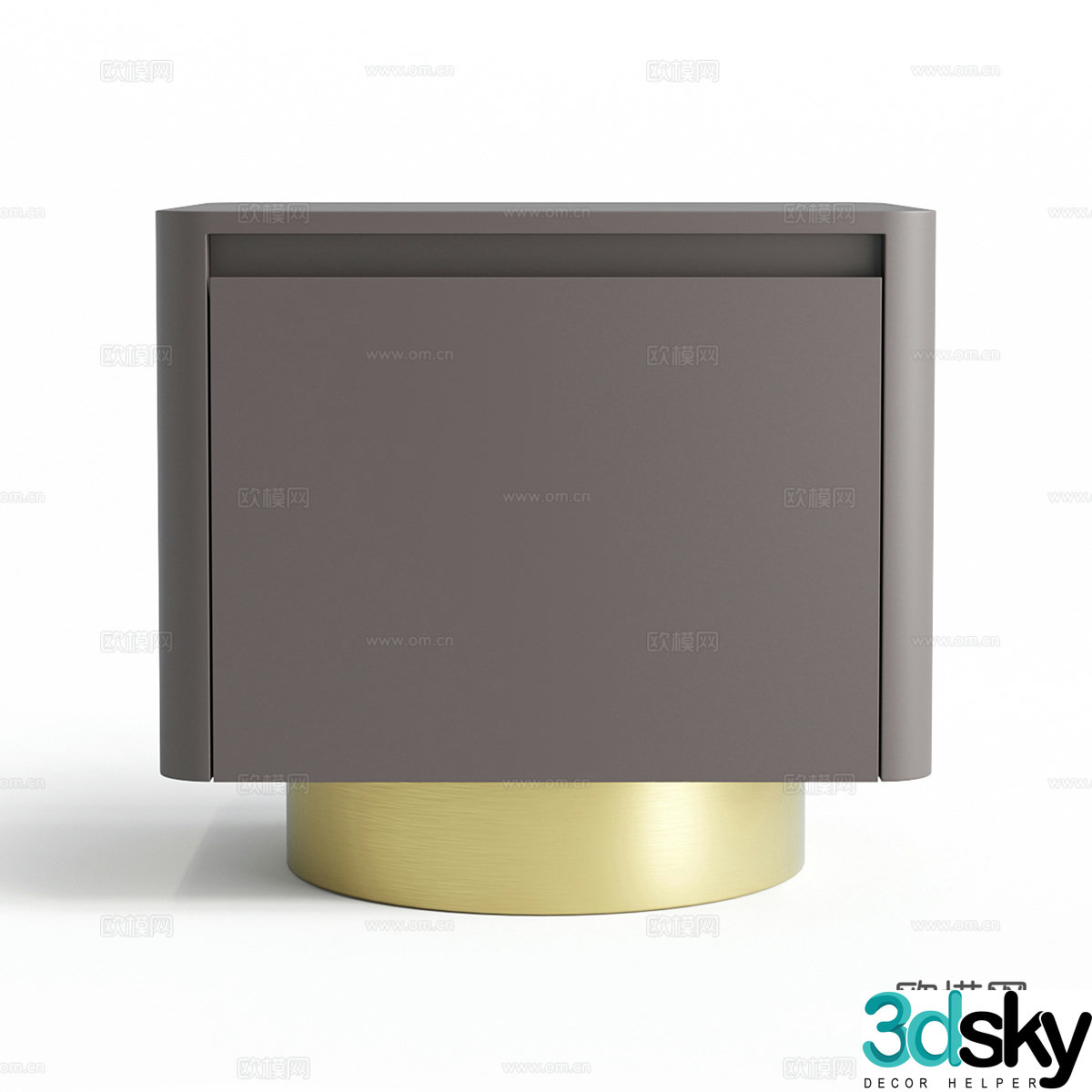 Modern simple bedside table bedside table simple bedside table short cabinet 3d model