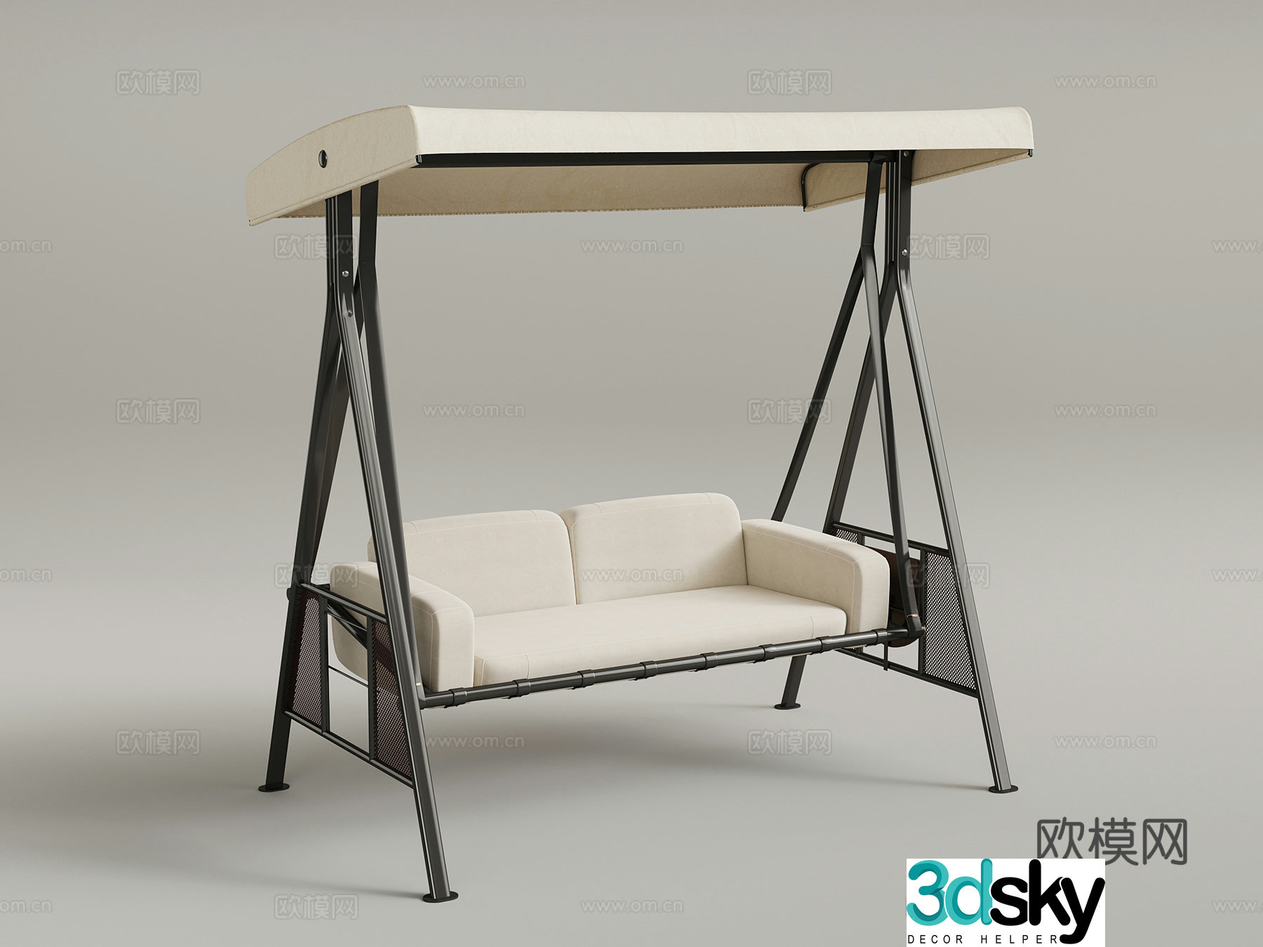 Modern swing outdoor swing chair 3d model