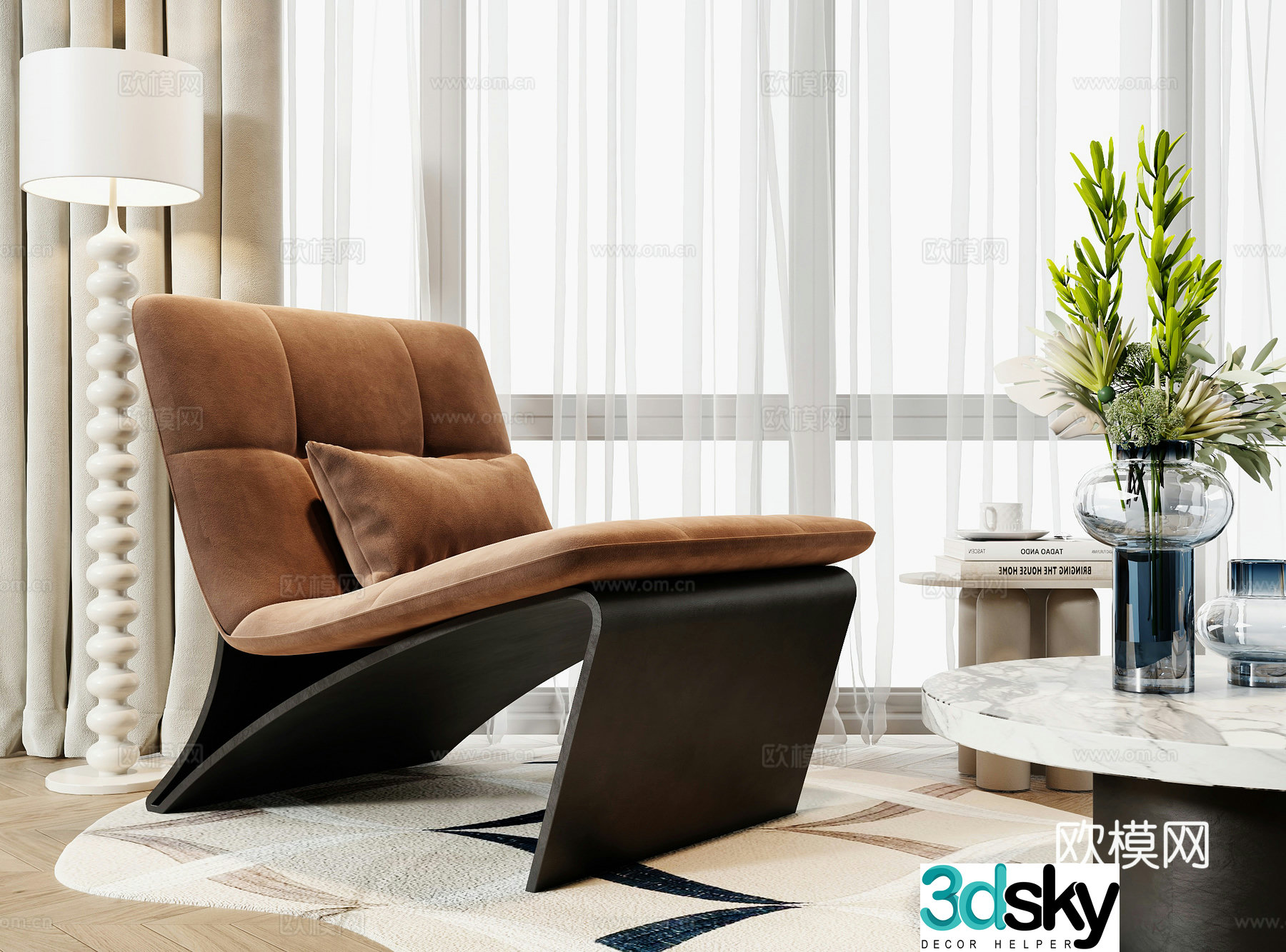 Modern leisure chair 3d model