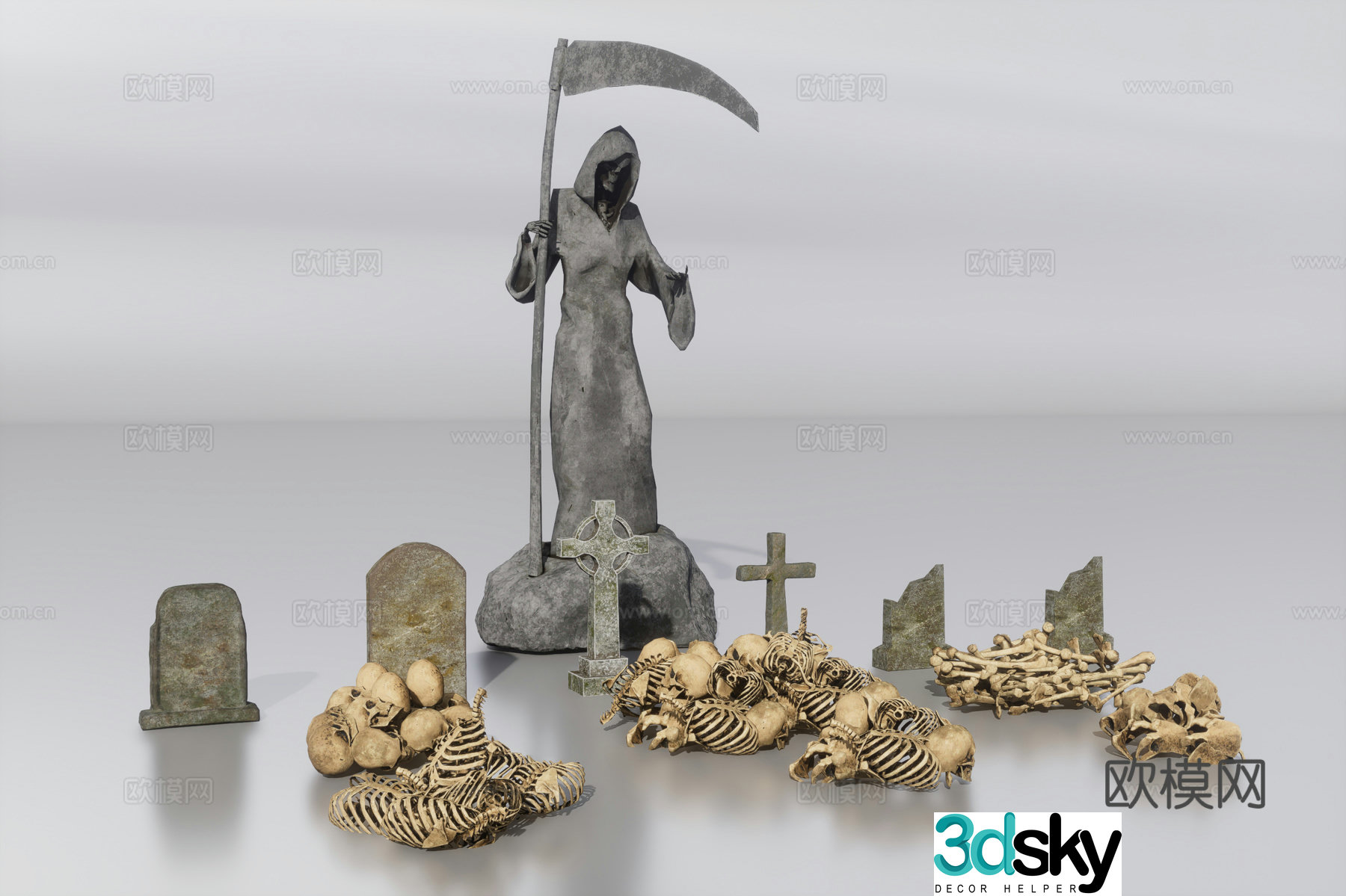 Cemetery 3D Model