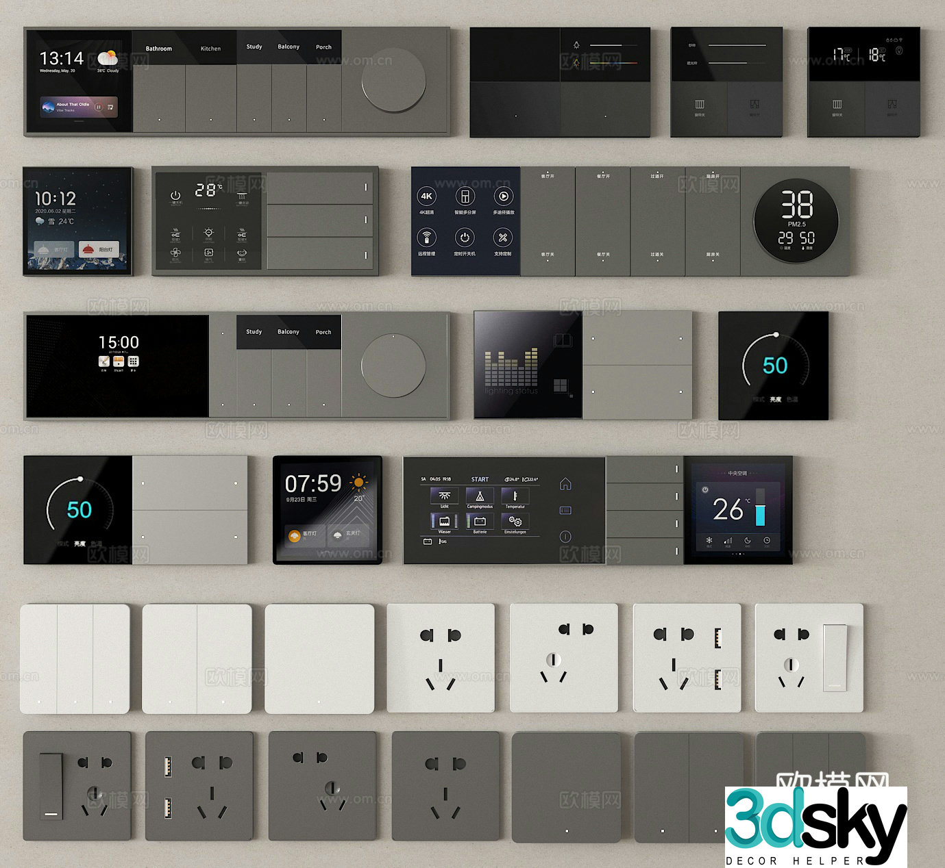 Switch Socket Control Panel Smart Switch 3D Model