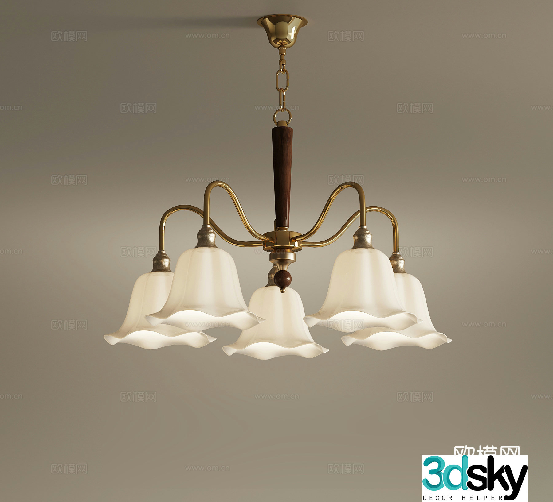 French chandeliers 3d model