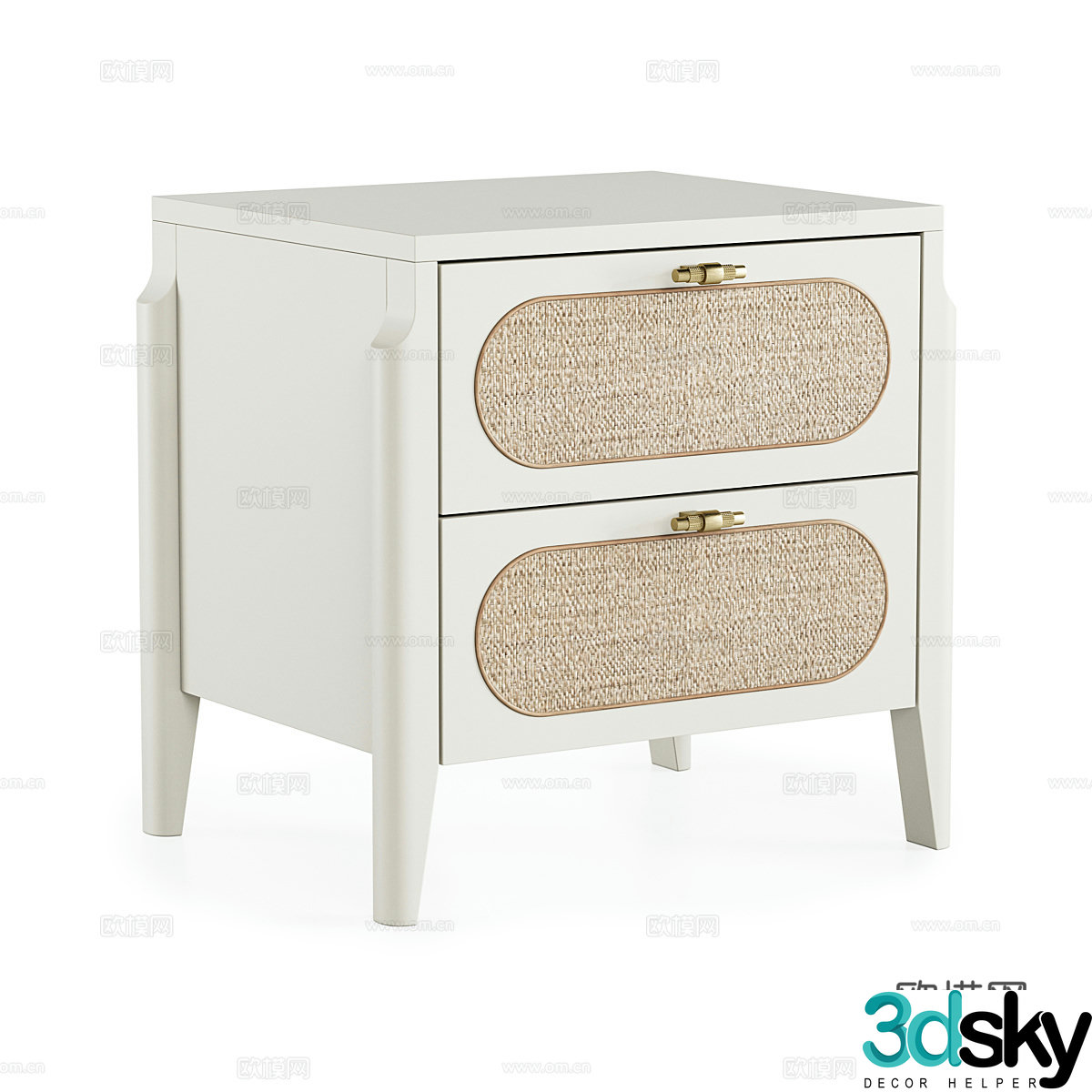 New Chinese style bedside table 3D model