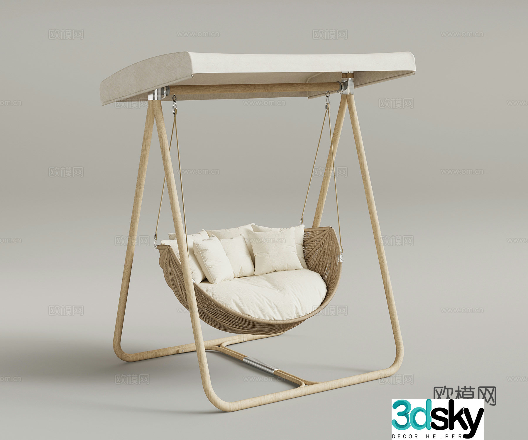 Modern swing outdoor swing chair 3d model
