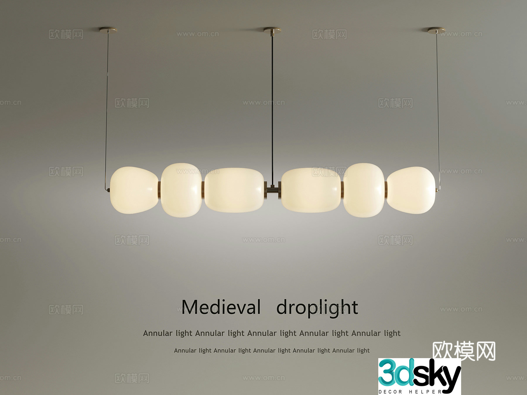 Chandelier Modern Cream Style Chandelier Decorative Chandelier Restaurant Chandelier 3D Model