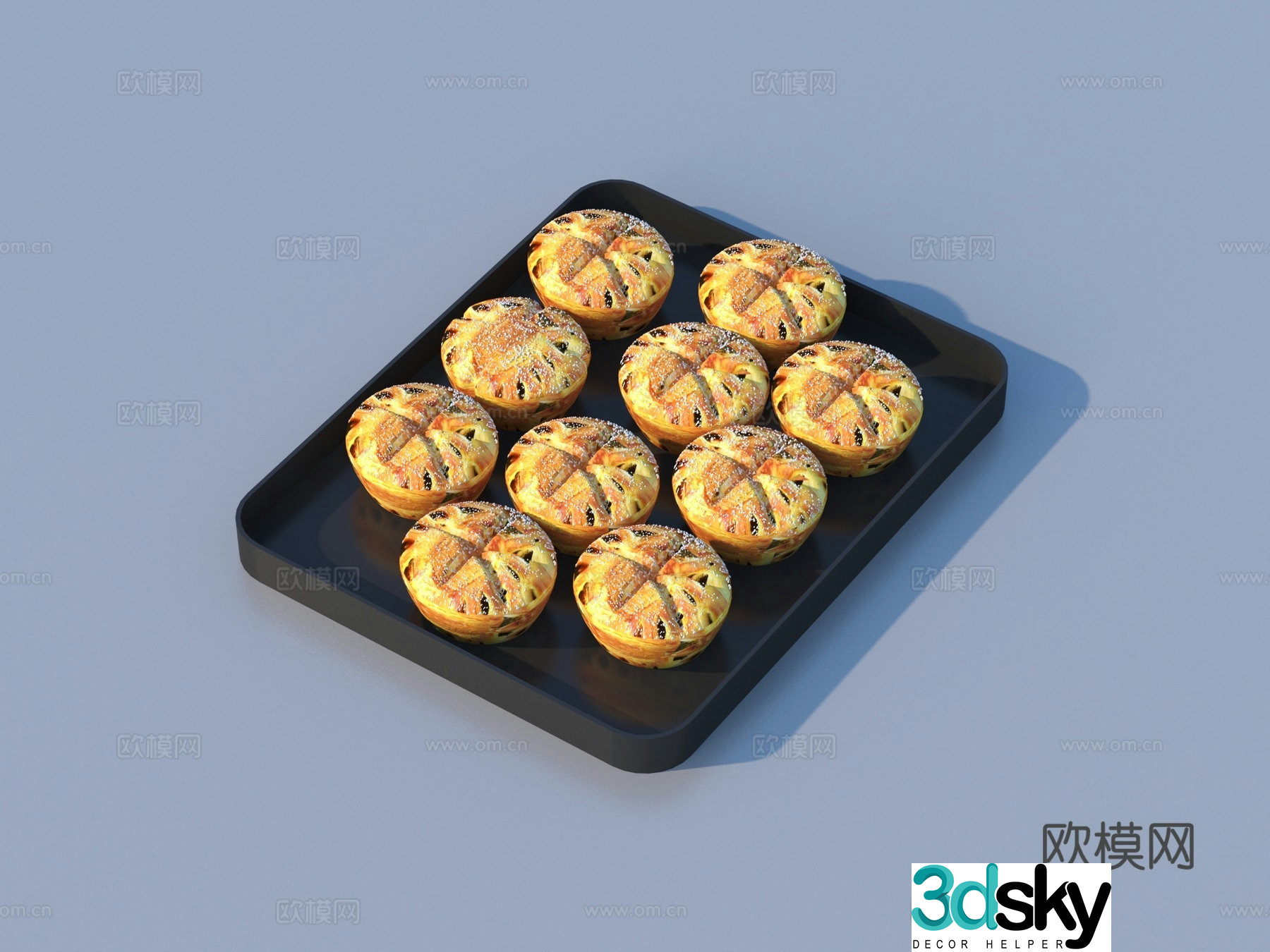 Bread Bread Cookies Food 3D Model