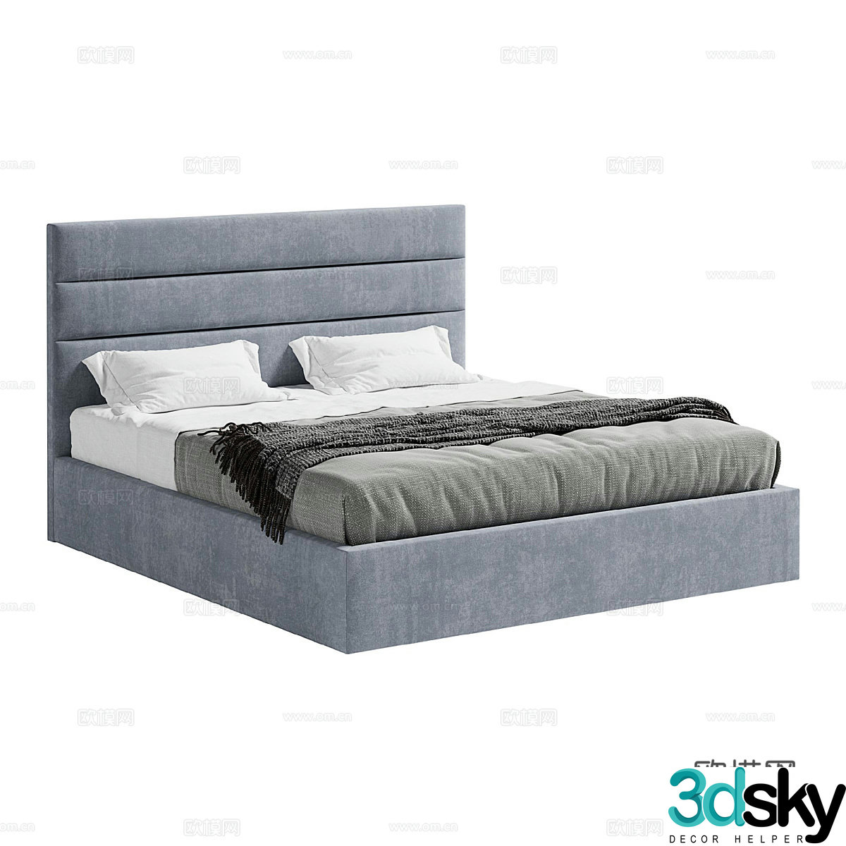 Double bed 3d model