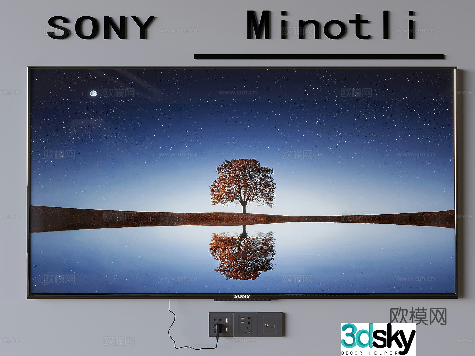 Sony full-screen TV HD laser TV 3D model