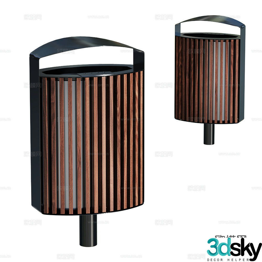 Trash can 3d model