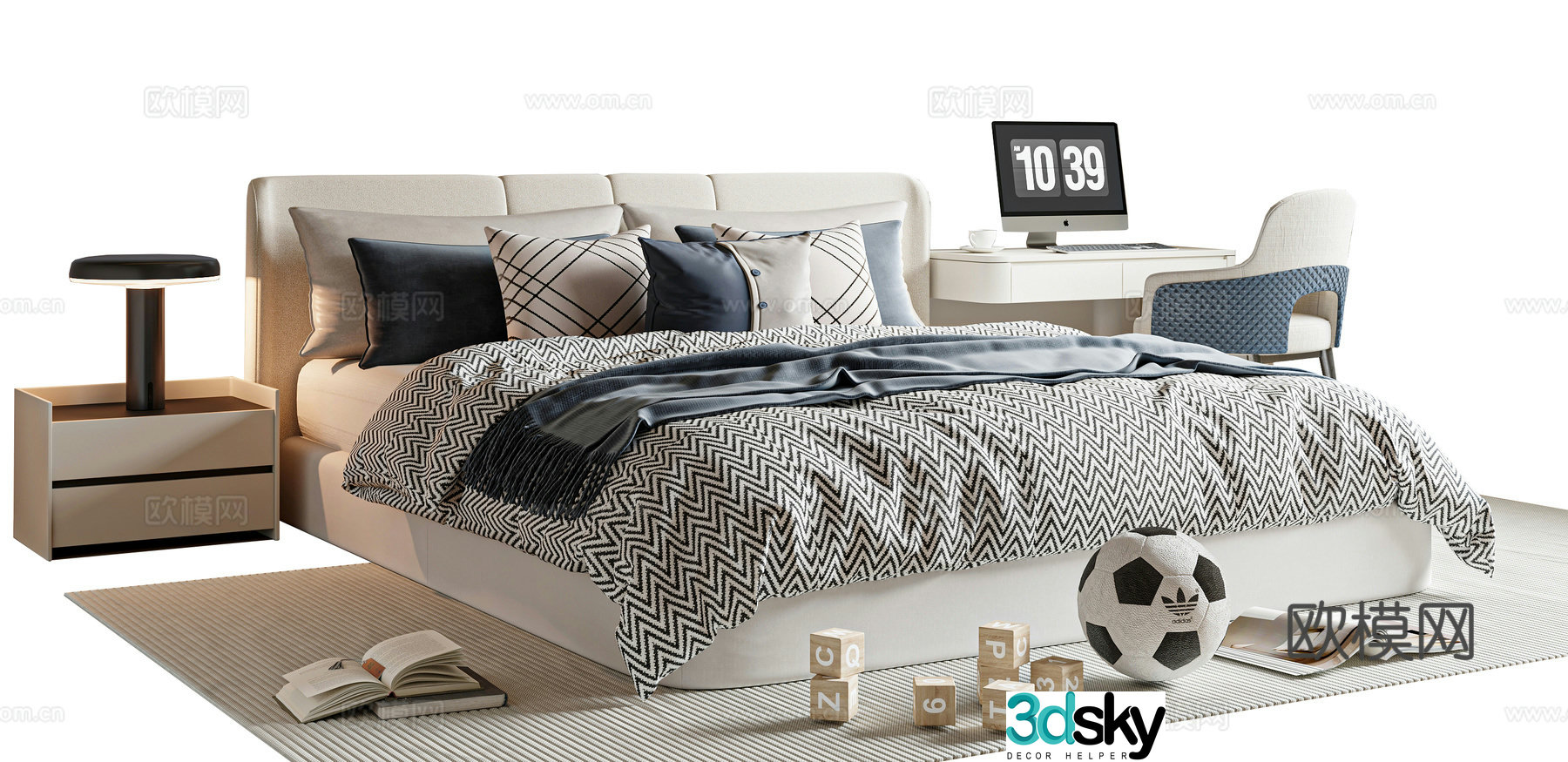 Modern children’s bed 3d model
