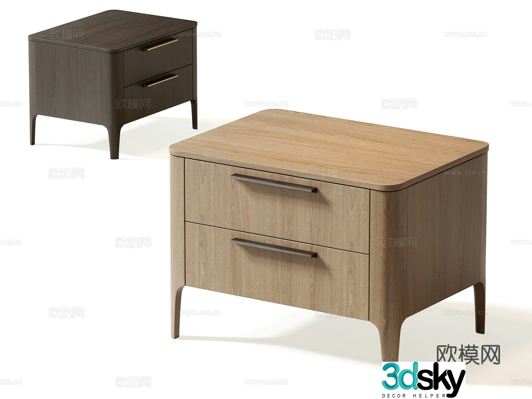 New Chinese style bedside table 3D model
