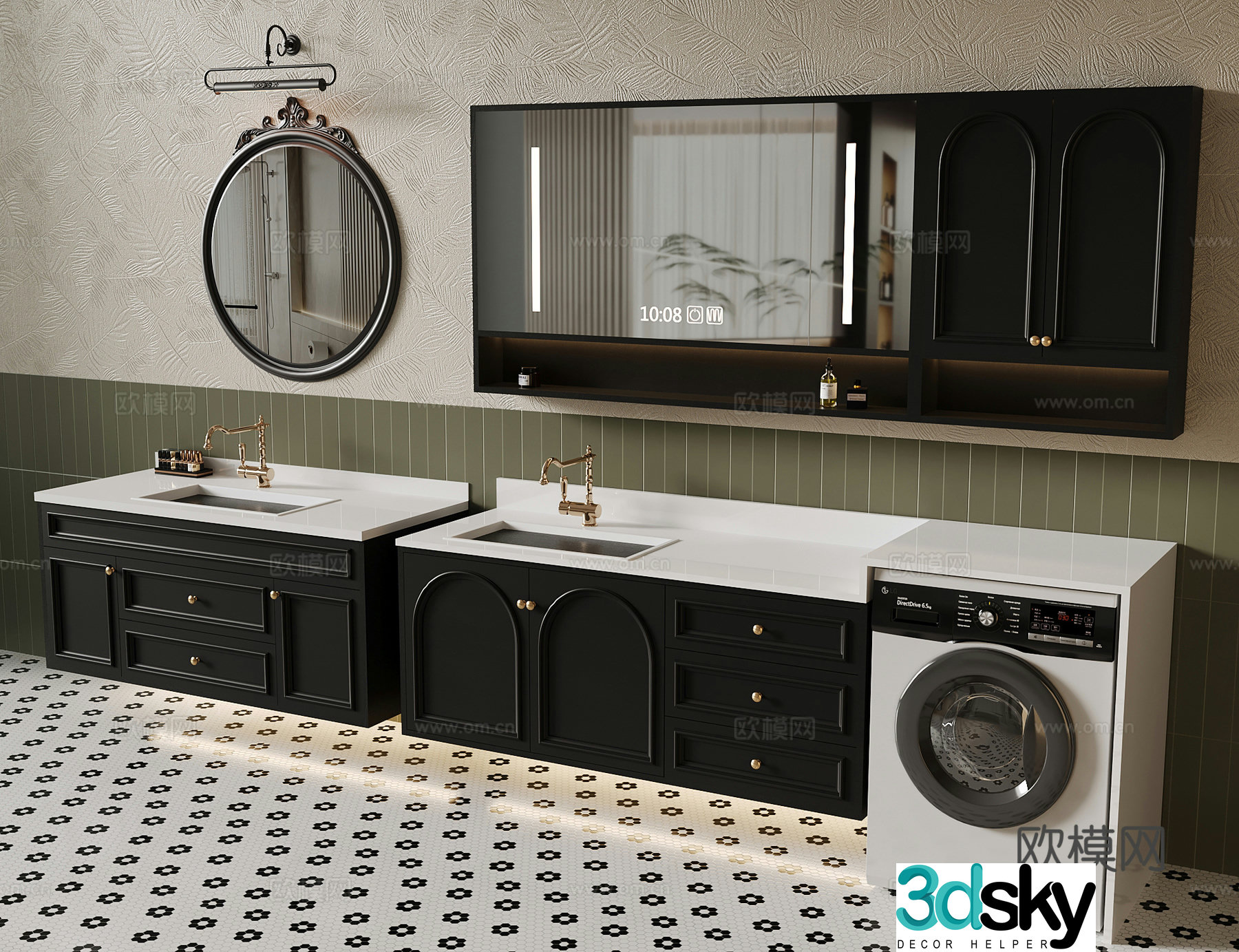 Bathroom cabinet French bathroom cabinet 3d model
