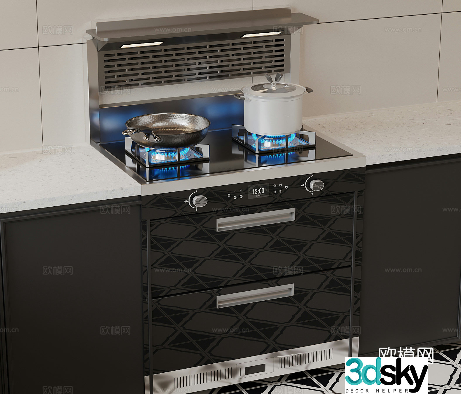 Other electrical appliances Modern integrated stove stove 3D model