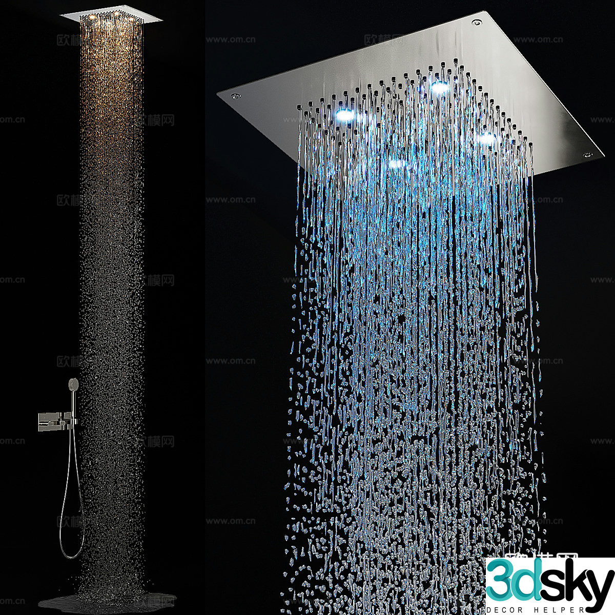 Modern Italian Cea Shower System 3D Model