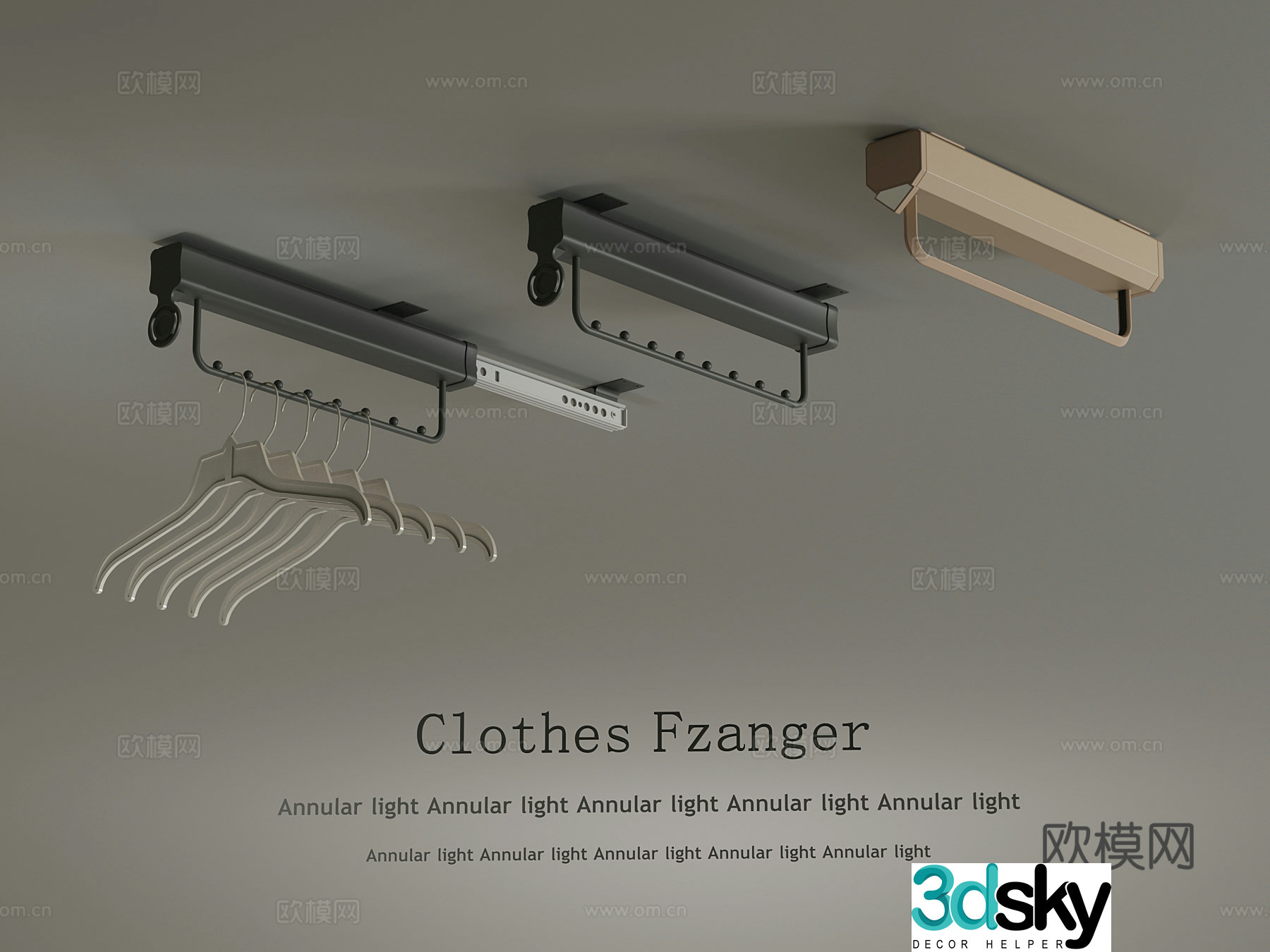 Clothes rack modern clothes rack 3d model