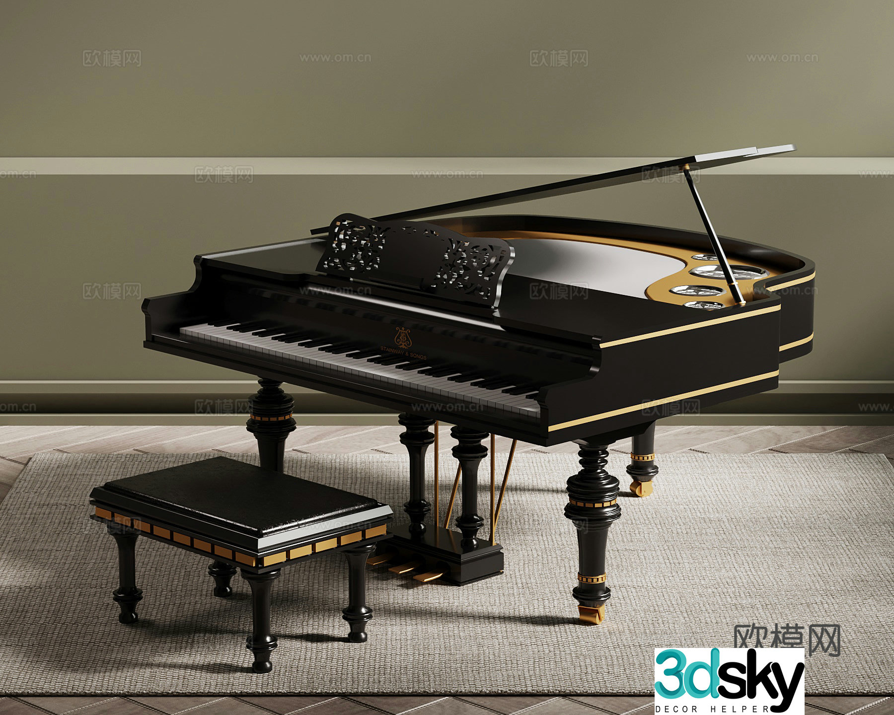 piano 3d model