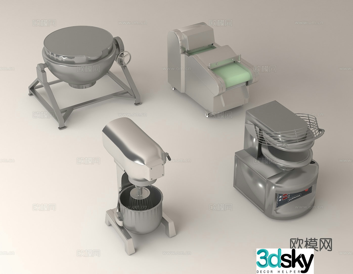 Kitchen cooking equipment mixer #vegetable cutting machine #dough kneading machine Cuisine food equipment 3D model
