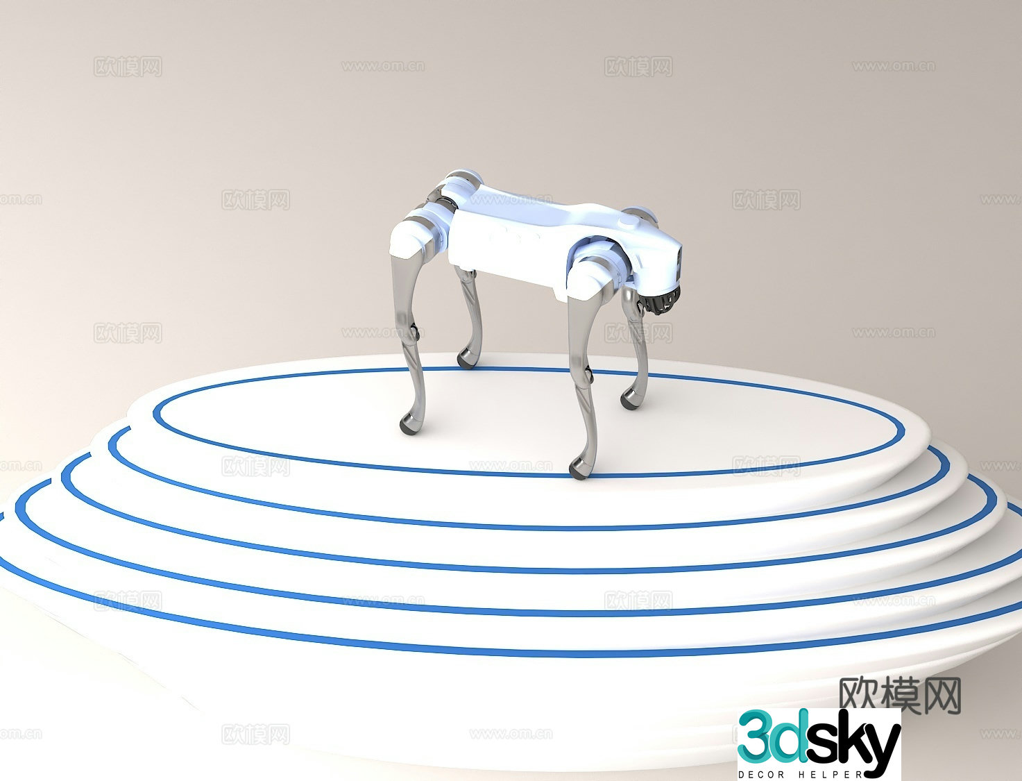 AI technology exhibits intelligent robot #bionic robot future technology robot dog 3d model