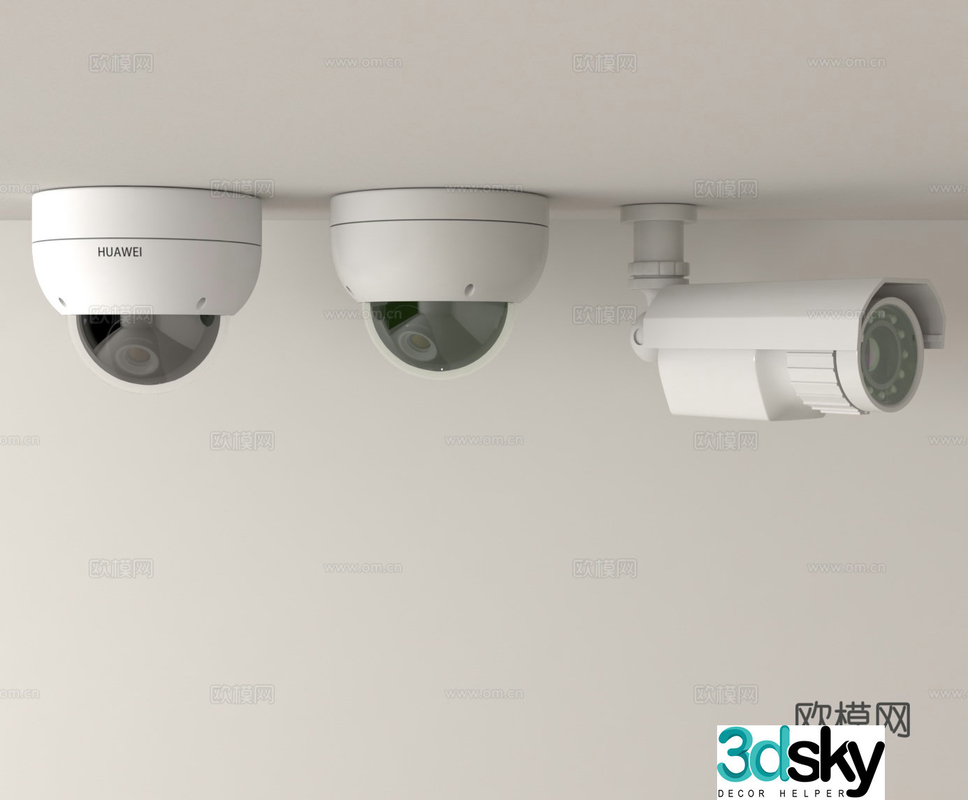 Intelligent security high-definition surveillance camera #spheric surveillance #gun type surveillance camera 3D model