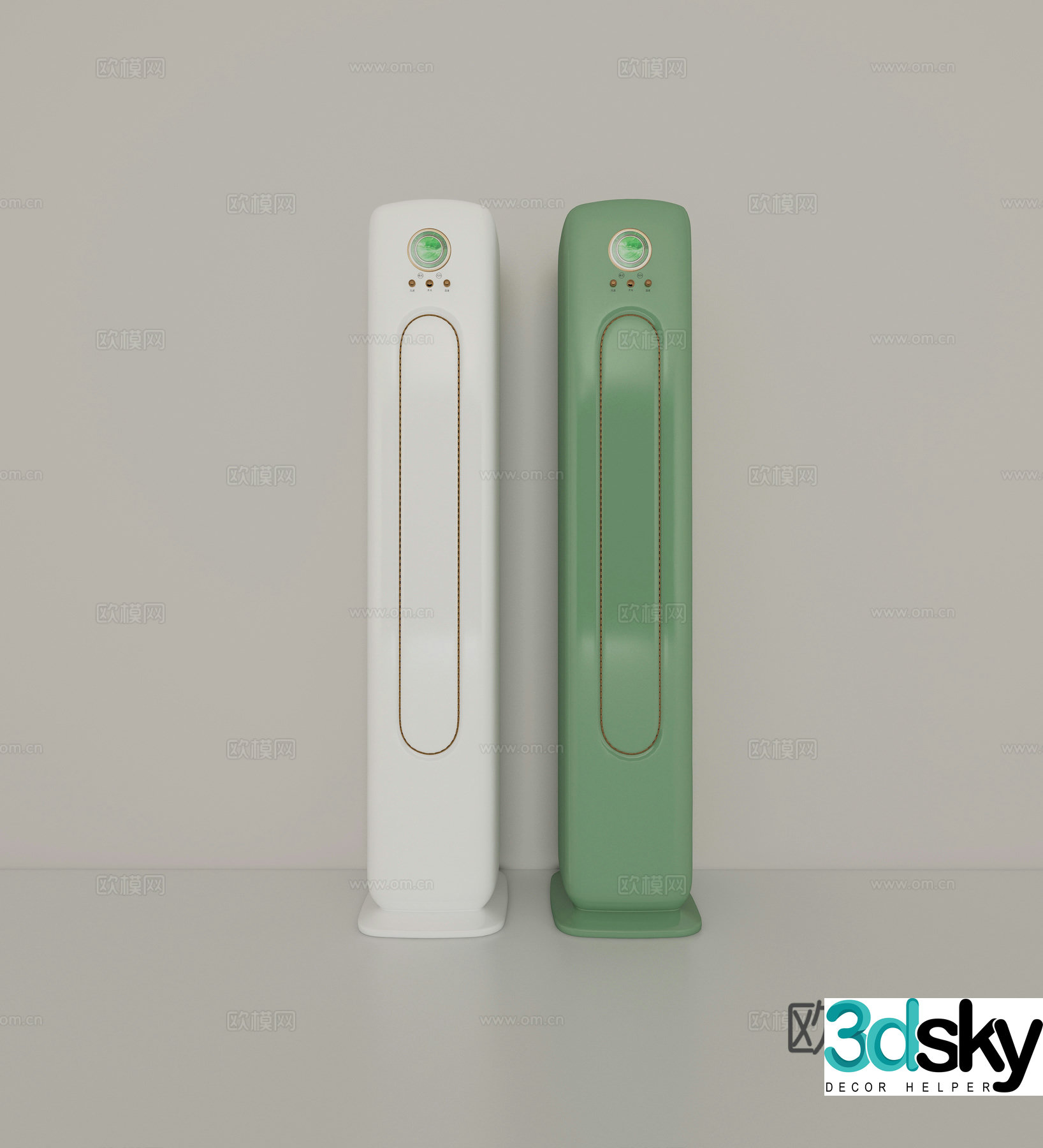 Modern retro air conditioning 3d model