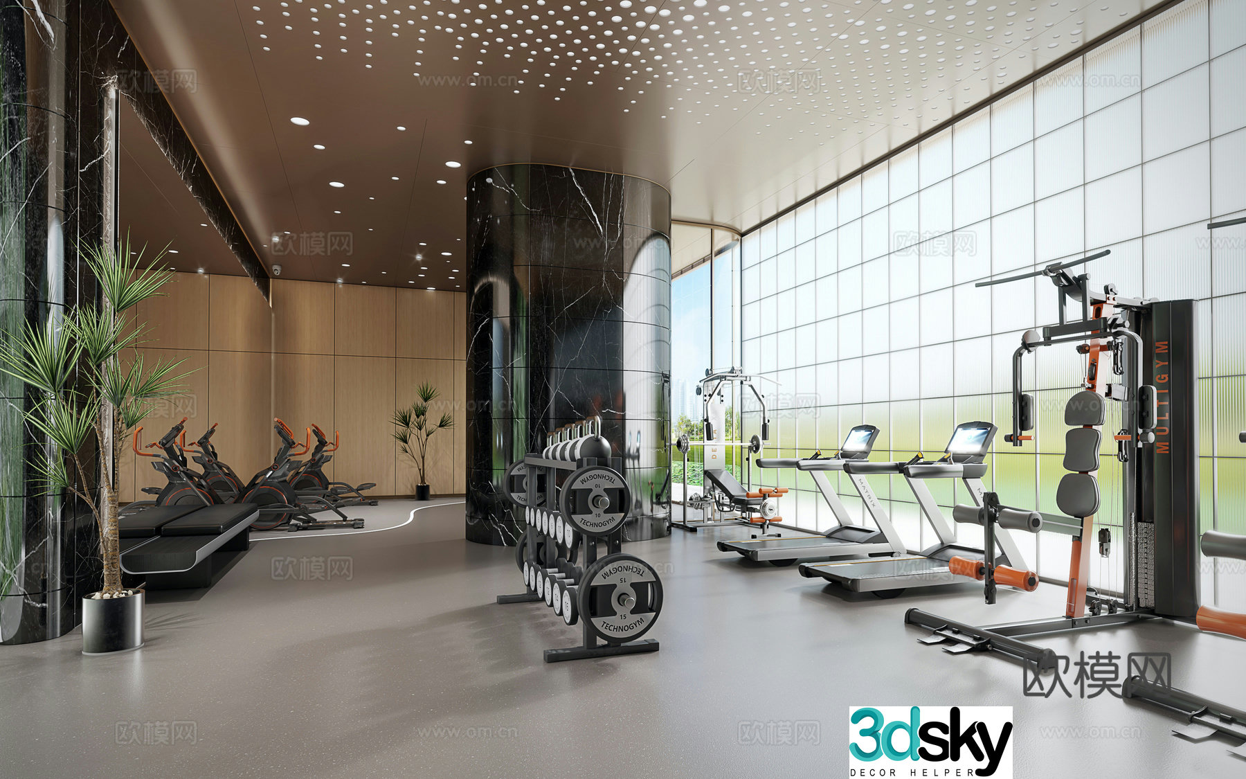 Fitness equipment 3d model