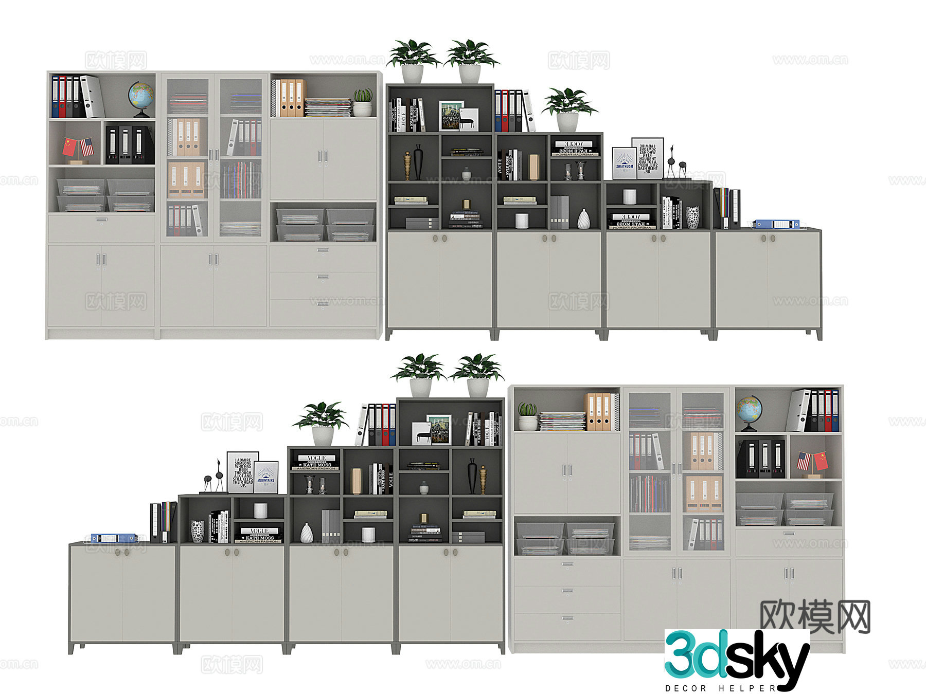 Furniture Office Desk 3d Model